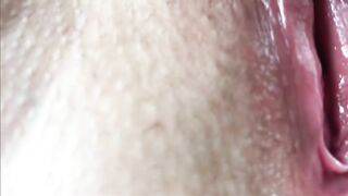 Fuck me and cum inside! Cream Pie. Dripping cum from pussy. Close-up