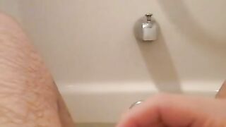Soak in the tub leads to soaking in cum