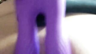 Double penetration with clit vibrator makes Mommy Orgasm