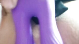 Double penetration with clit vibrator makes Mommy Orgasm