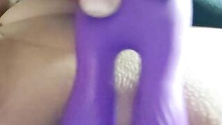 Double penetration with clit vibrator makes Mommy Orgasm