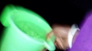 Indian Housewife Pissing in the Bathroom