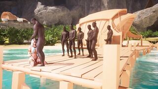 Cleopatra Cumslut 3D debauchery on the pier