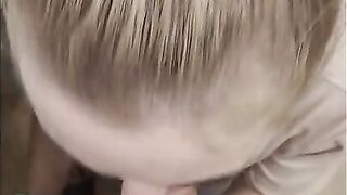 While my wife is resting her friend sucks me in the bathroom