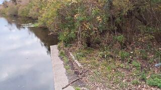 Relaxation in the park. Dissolute behavior in a public place