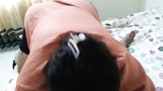 Saudi MILF Stepmom sucking stepson Big cock in midnight