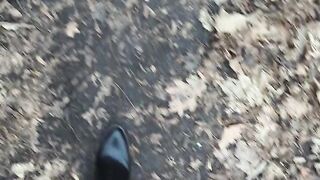 Sissy First time enfemme public in Leather