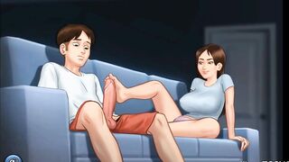 Summertime Saga Sex Scene She gave me a foot Job