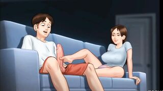 Summertime Saga Sex Scene She gave me a foot Job