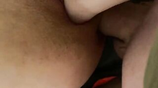 My Dom masturbates in Me. His cock fucks me anal and his hand in my pussy.