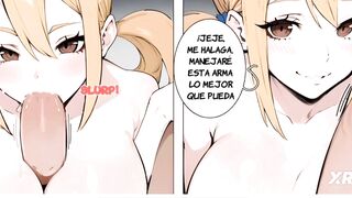 Erza Scarlet follada por enorme verga por su apretado coño