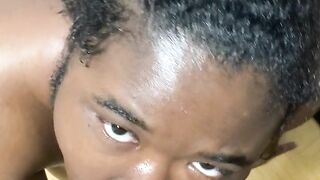 Obedient Slut gives the best blowjob with solid eye contact