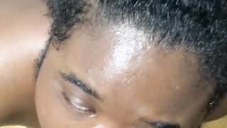 Obedient Slut gives the best blowjob with solid eye contact