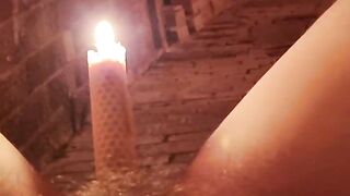 Torturing my cunt with candle compilation