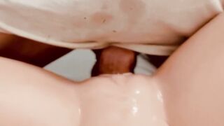 My little slutty want a lot of cum. Huge cum shot